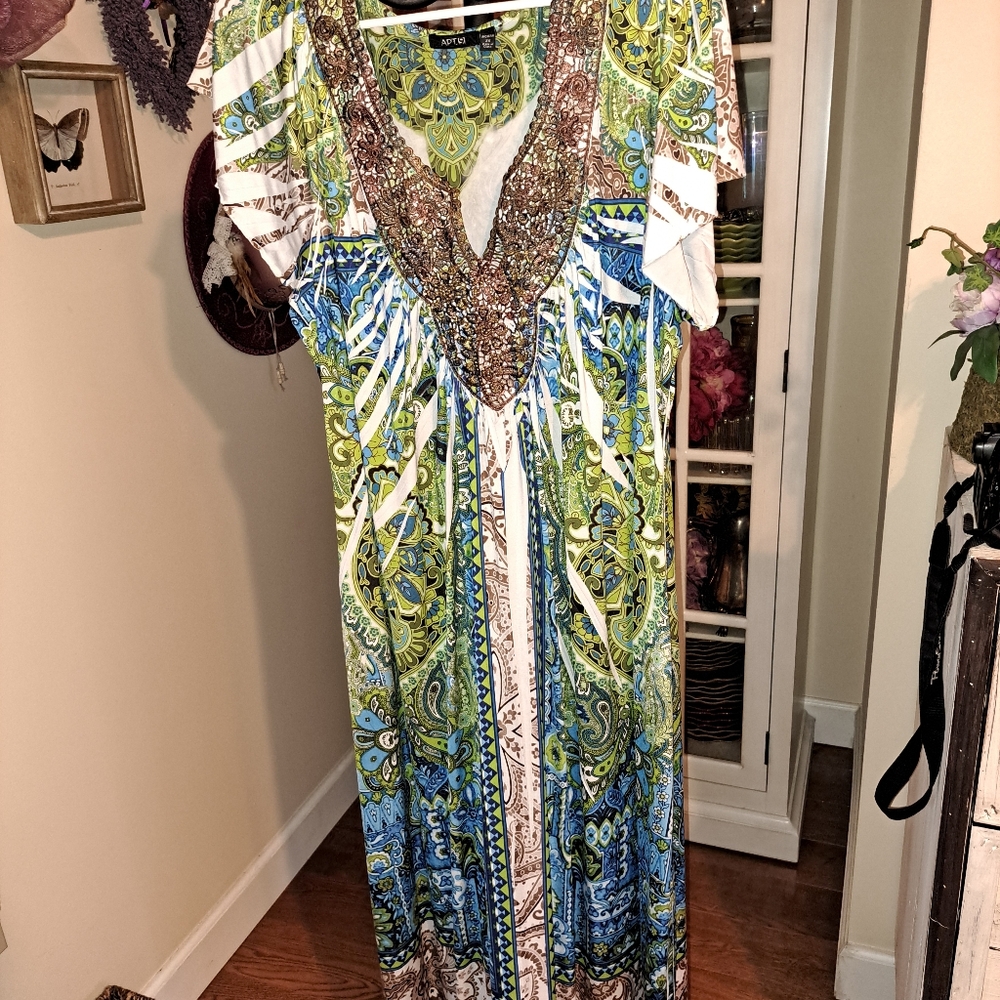 Colorful Paisley Maxi Dress